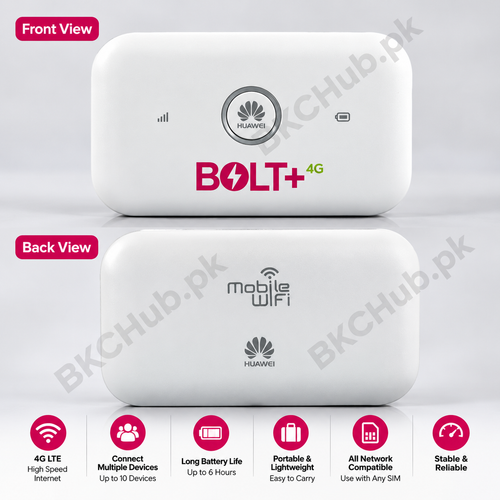 Huawei portable WiFi device front and back product showcase